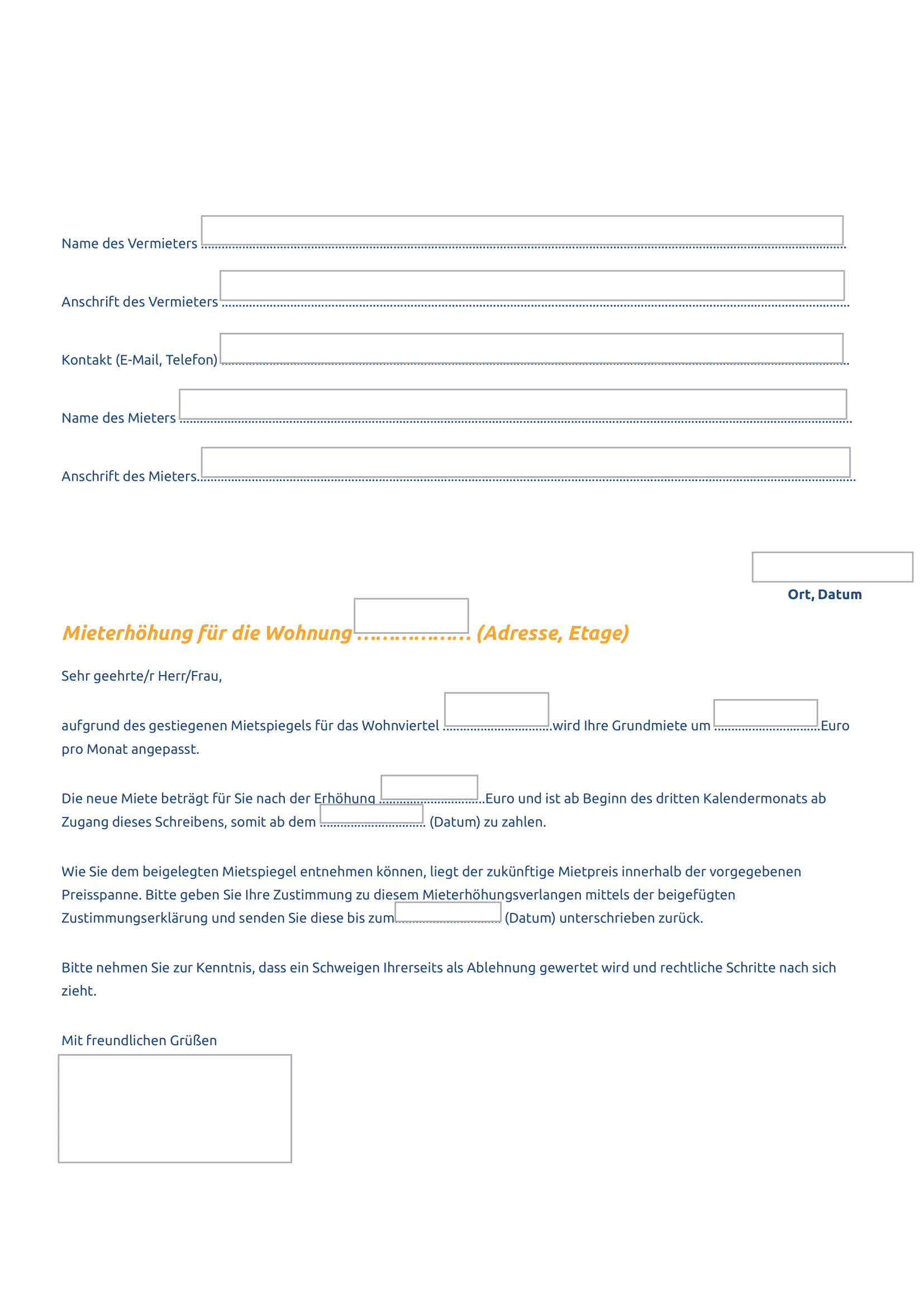 Mieterhöhung