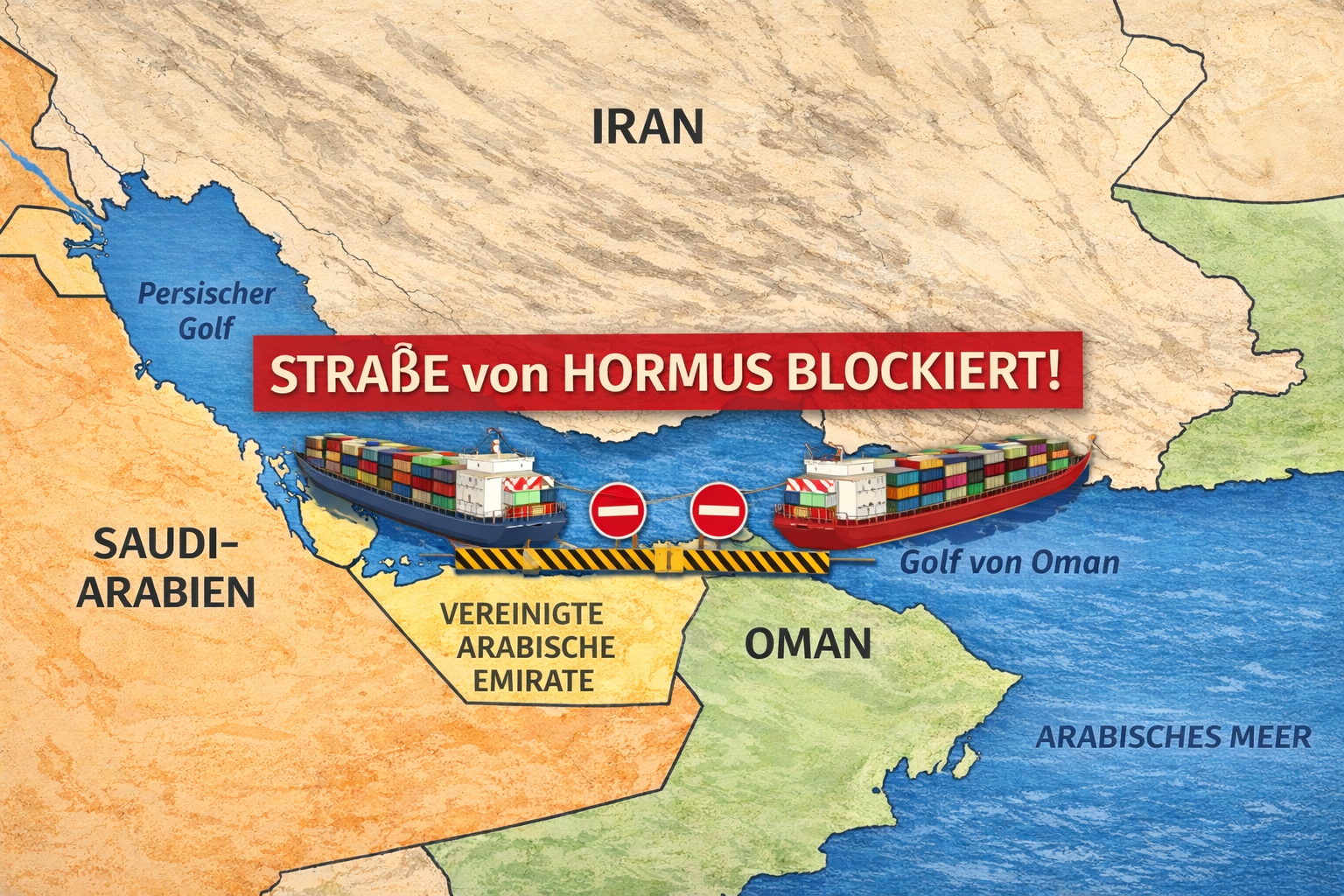 Straße von hormus blockiert