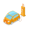 Icon Elektro Auto Tankstation