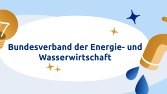 Logo BDEW mit Glühbirne und Wasserhahn