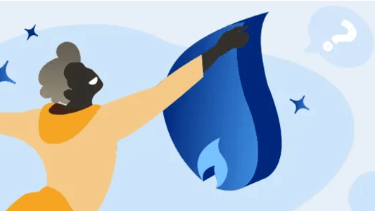 Blaue Gasflamme