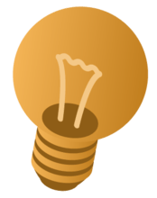 Goldene Glühbirne als Zeichen für Wissenswertes über Alteon Wärmepumpen und PV-Anlagen
