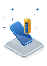 Ein Smartphone mit Batterie hat im Energiesparmoder einen geringeren Stromverbrauch.