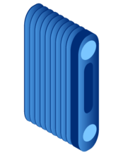 Was ist die optimale Raumtemperatur? Blaue Heizung steht für optimale Raumtemperatur
