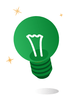 Grüne Glühbirne steht als Symbol für Ökostrom von Bigge Energie.