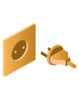 Steckdose orange